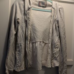 Women's Light Gray Hooded Jacket